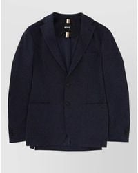 BOSS - Cotton Blend Blazer - Lyst