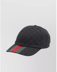 Gucci - Original Gg Fabric Baseball Cap With Web Ribbon - Lyst