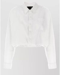 R13 - Cotton Crossover Bubble Long-Sleeve Shirt - Lyst