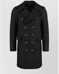 DSquared² - Wool Blend Double-Breasted Coat - Lyst