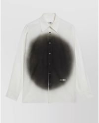 MM6 by Maison Margiela - Shirt Spread Collar Long Sleeves Graphic Print - Lyst