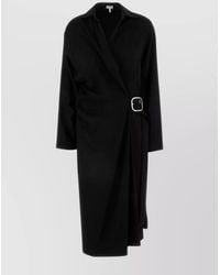 Loewe - Stretch Cady Dress Belted Waist - Lyst