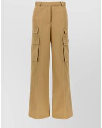Versace - Wide-Leg Cotton Gabardine Cargo Pants - Lyst
