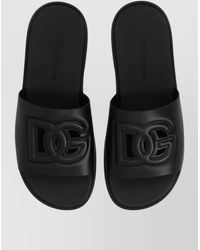 Dolce & Gabbana - Leather Logo-Embossed Sandals - Lyst