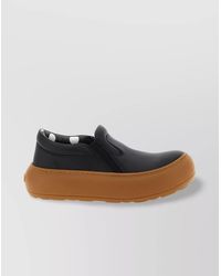 Moschino - Leather Slip-On Sneakers - Lyst