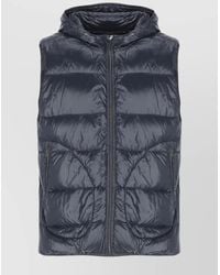 Herno - Quilted Hooded Sleeveless Gilet - Lyst
