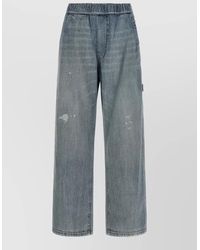 MM6 by Maison Margiela - Denim Wide-Leg Carpenter Jeans - Lyst