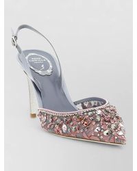 Rene Caovilla - Cinderella Slingback Sandals Floral Stone Design - Lyst