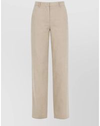 Paul Smith - Linen Tailoring Trousers Straight Wide Leg - Lyst
