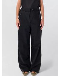 Prada - Virgin Wool Mohair Wide-Leg Trousers - Lyst