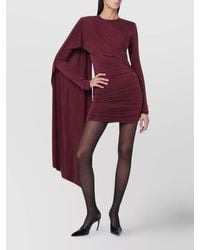 ANDAMANE - Asymmetric Mini Dress Draped Detail - Lyst