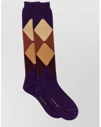 Ballantyne - Diamond Knee-Length Patterned Socks - Lyst