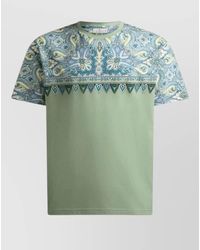 Etro - Roma Paisley Regular Fit Crew Neck T-Shirt - Lyst