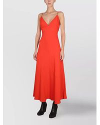 Stella McCartney - Viscose Sleeveless V-Neck Maxi Dress - Lyst