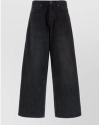 Balenciaga - Denim High-Rise Wide-Leg Jeans - Lyst