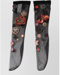 Dolce & Gabbana - Crystal-Embellished Stockings - Lyst