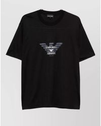 Emporio Armani - Logo-Print Crew-Neck Short-Sleeve T-Shirt - Lyst
