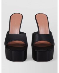 AMINA MUADDI - Leather Platform Mules - Lyst