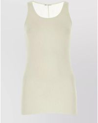 Ami Paris - Ribbed Scoop Neck Sleeveless Top - Lyst