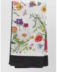 Gucci - Silk Floral-Print Scarf - Lyst