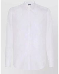 Dolce & Gabbana - Long Sleeve Poplin Shirt Button Down Collar - Lyst