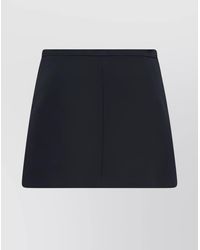 Courreges - Twill Mid-Rise A-Line Mini Skirt - Lyst