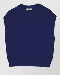Zanone - Knit Top Sleeveless Design Ribbed Collar - Lyst
