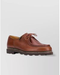 Paraboot - Smooth Leather Round Toe Derby Shoes - Lyst