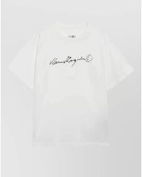 MM6 by Maison Margiela - Crew Neck Graphic Print Short Sleeve Shirt - Lyst