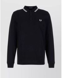 Fred Perry - Long Sleeve Piquet Polo Shirt - Lyst