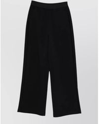 Emporio Armani - Cotton Wide-Leg Trousers - Lyst