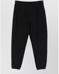 Emporio Armani - Cotton Blend Sweatpants Ribbed Cuffs Pockets - Lyst