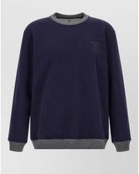Brunello Cucinelli - Cotton Logo-Embroidered Long-Sleeve Sweatshirt - Lyst