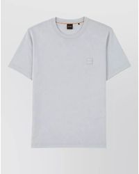 BOSS - Tales Logo Patch Crew Neck T Shirt - Lyst