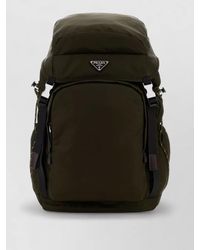 Prada - Canvas Backpack Adjustable Straps Side Pockets Handle - Lyst