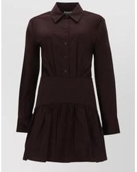 STAUD - Rocco Mini Dress Long Sleeves Skirt - Lyst