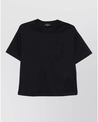 Emporio Armani - Short Sleeve Crew Neck Top Chest Pocket - Lyst