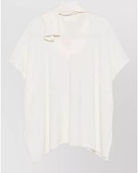 Lisa Yang - Cashmere V-Neck Short-Sleeve Sweater - Lyst