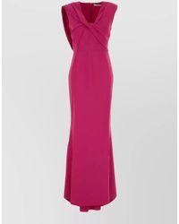 Givenchy - Stretch Crepe Dress Fitted Waist Draped - Lyst