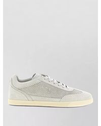 Kiton - Suede Sneakers Perforated Design Rubber Sole - Lyst