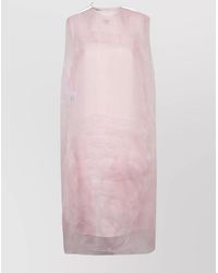 Prada - Sleeveless Crew-Neck Midi Dress - Lyst