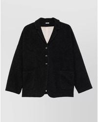 Apuntob - Felted Virgin Wool Oversized Coat - Lyst