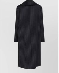Dondup - Pinstripe Coat Button Detail Notched Collar - Lyst