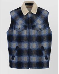Isabel Marant - Vest Sleeveless Zippered Check Motif - Lyst