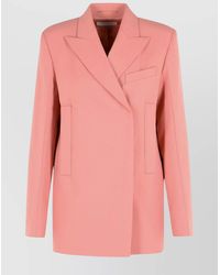 Sportmax - Virgin Wool Straight Blazer - Lyst