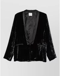 forte_forte - Velvet Shawl-Lapel Suit Jacket - Lyst