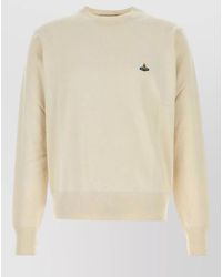 Vivienne Westwood - Alex Cotton Blend Sweater Ribbed Cuffs Hem - Lyst