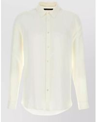 Gucci - Crepe Shirt Tailored Collar Curved Hem Long Sleeves - Lyst