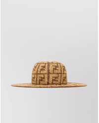 Fendi - Hand-Woven Viscose Cotton Hat All-Over Ff Motif - Lyst