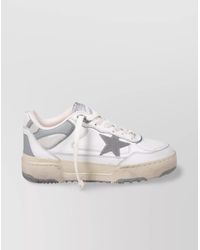 Golden Goose - Leather Paneled Low-Top Sneakers - Lyst
